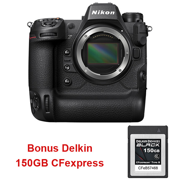 Nikon Z9 Camera Body +  Delkin 150GB BLACK CFexpress Type B Memory Card